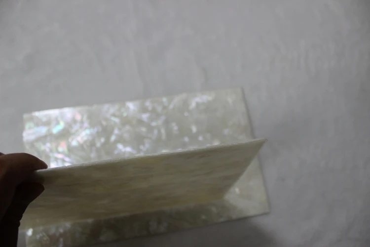 10pcs/lot 1.5MM thicke white mother of pearl sheets 140x240mm MOP laminates shell paper furniture inlay guitar inlay accessories image 2