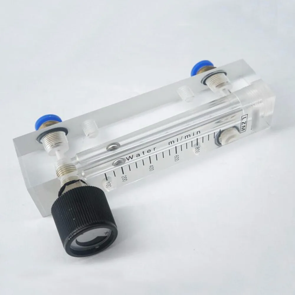 1-1000LPM Fit 6/8/10/12mm Tube O.D LZM-6T Liquid Water Flowmeter Rotameter With Valve