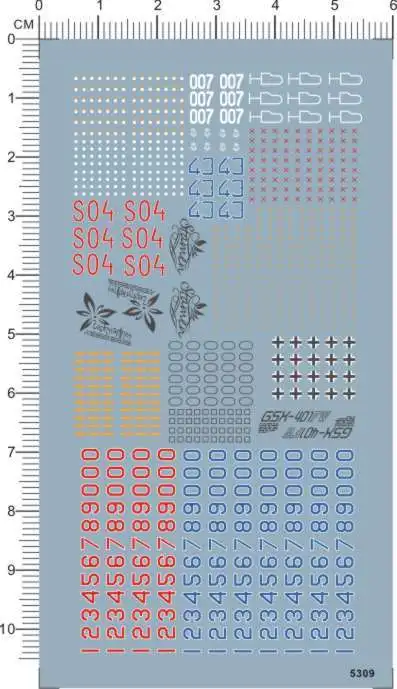 1/72 1/144 WWII Tank Panzer number marking Military Model Water Slide Decal