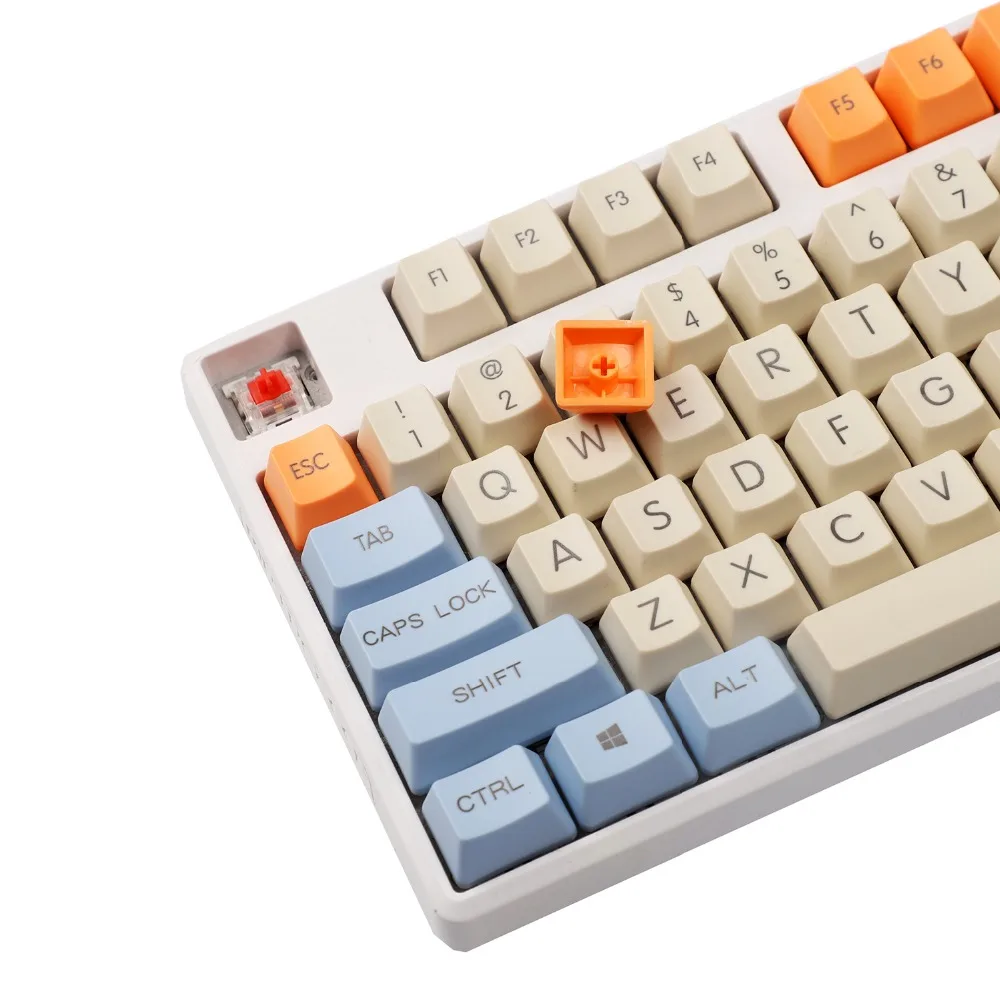 YMDK Godspeed Top Print Thick PBT Mac keys OEM Profile Keycaps Suitable For Standard ANSI 61 TKL 108 MX Mechanical Keyboard