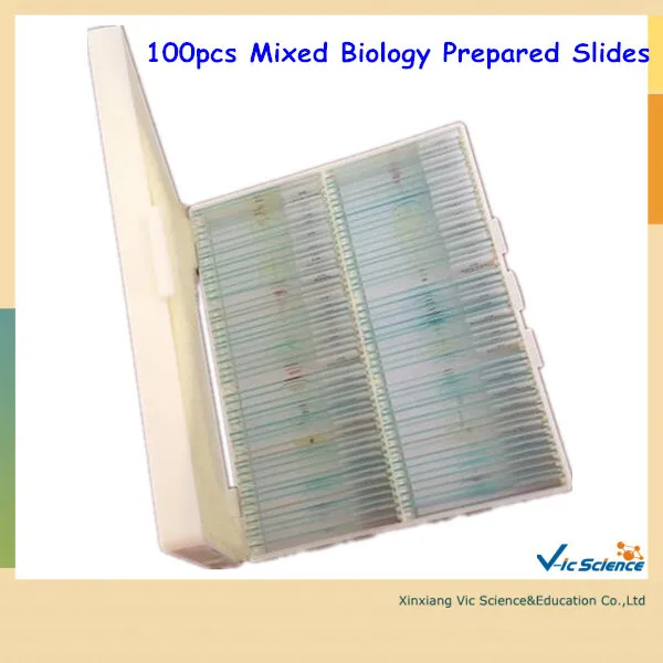 

100pcs Mixed Biology Prepared Slides