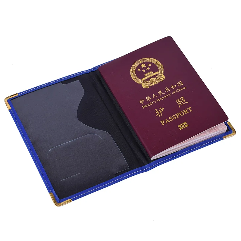 Russian Emblem Travel Passport Cover Women Men Credit Card Holder Case PU Leather Business Trip Document Passport Wallet