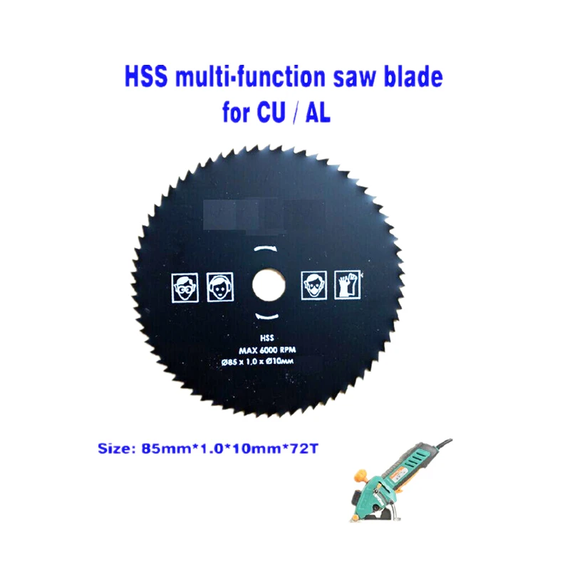 1set 3 in 1 TCT Circular Sawing Blade 85mm 24T Diamond Cutting Disc HSS Cut-off Saw Blades