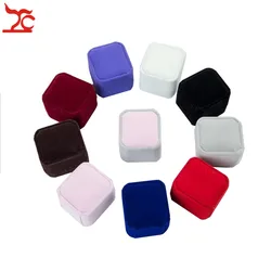 High Quality Square Wedding Velvet Earrings Ring Box Amazing Engagement Party Earring Jewelry Display Gift Case