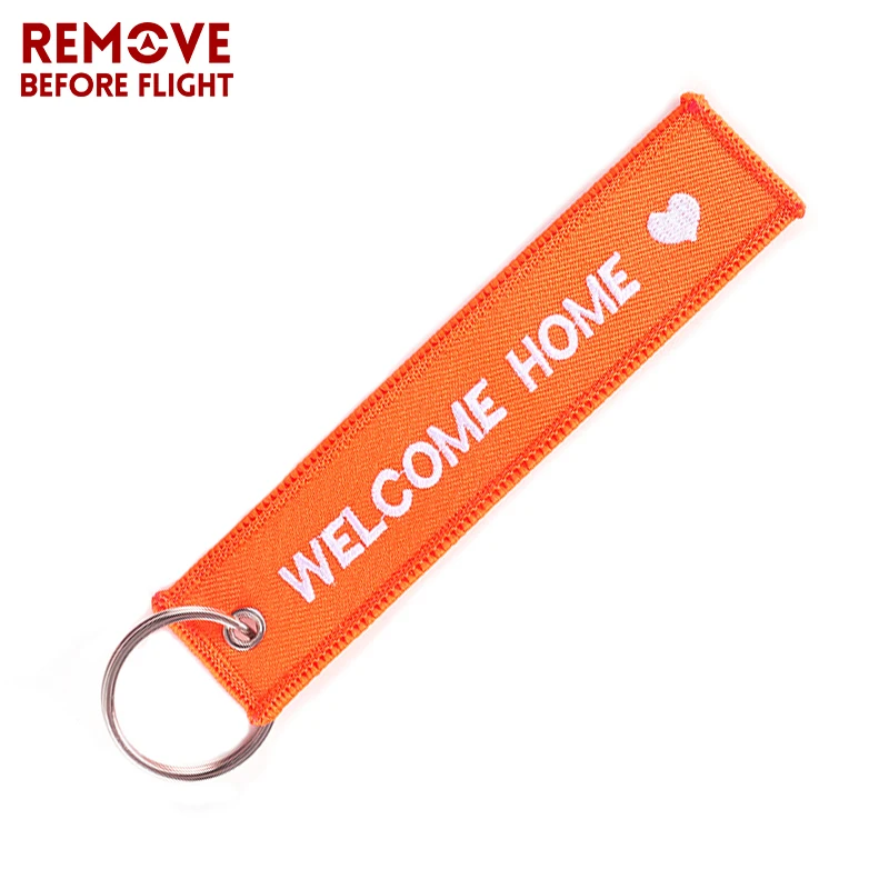 New Pop Key Chain Embroidery Car Motorcycle Key Ring Safety Tag Holder Welcome Home Keychains llavero Aviation Gift Accessories