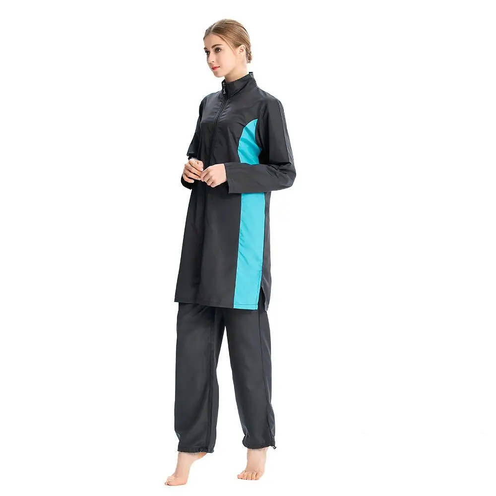 Arabic Islamic Muslim Swimwear Women Swim Wear Burkini Hooded Hijab Swimsuit Modest Swim Surf Wear Sport Full Suit for Swimming