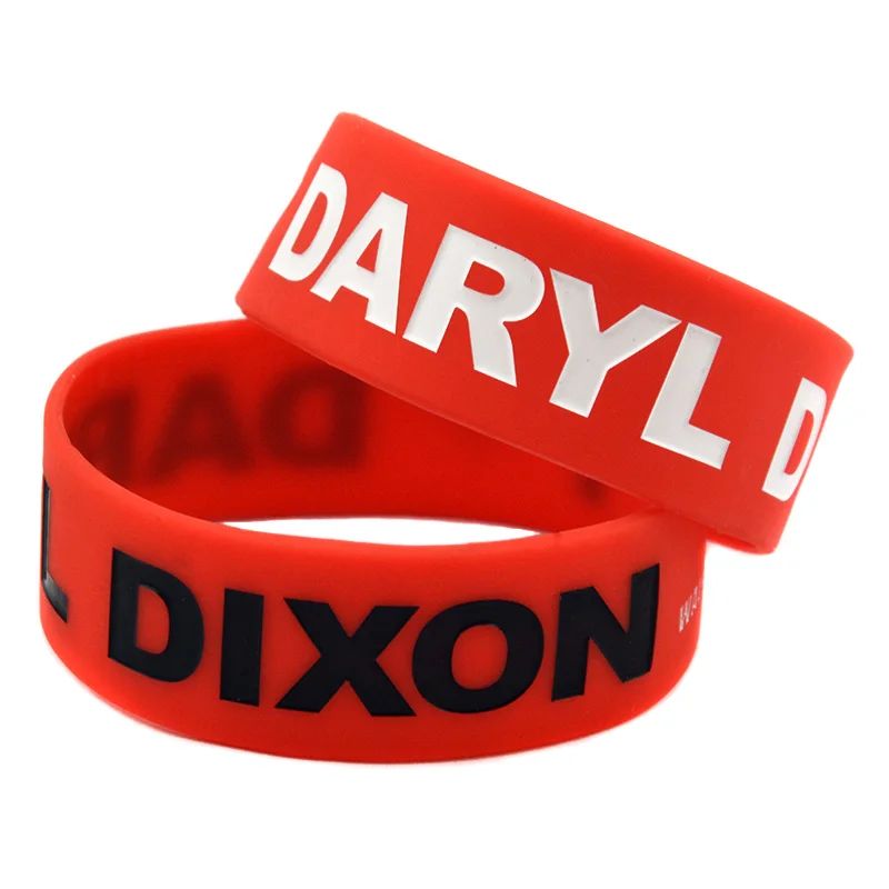 1 PC I Love Daryl Dixon The Walking Dead Silicone Bracelet 1 Inch Wide