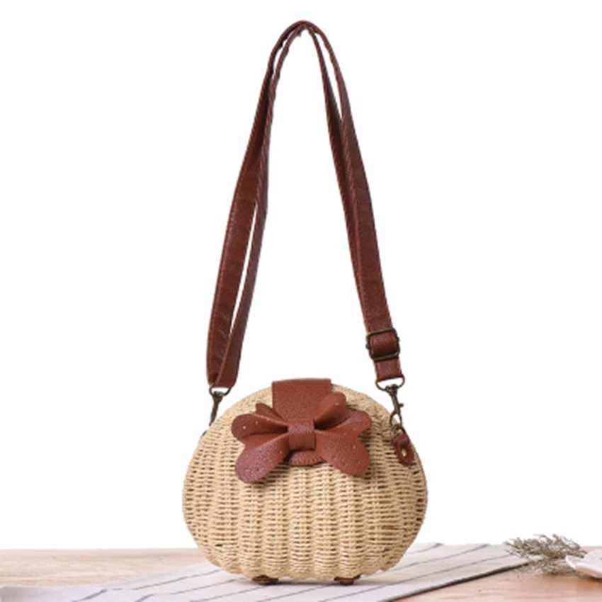 

Women's summer new Sen grass straw bag hand-woven beach Messenger bag casual female bag