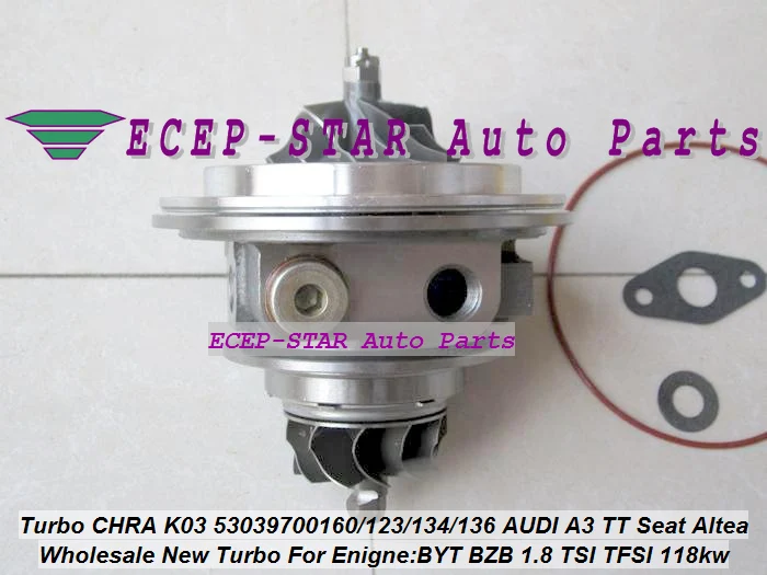 Turbo Cartridge CHRA K03 160 53039880160 53039880134 53039880136 06J145701J For Skoda Octavia Superb II 1.8L TSI BZB 160Ps 118kw