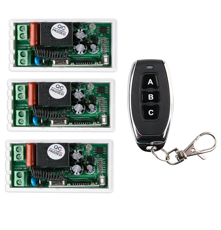 

220 v 1 ch RF wireless remote control switch 3* receiver+1 * transmitter Simple connection