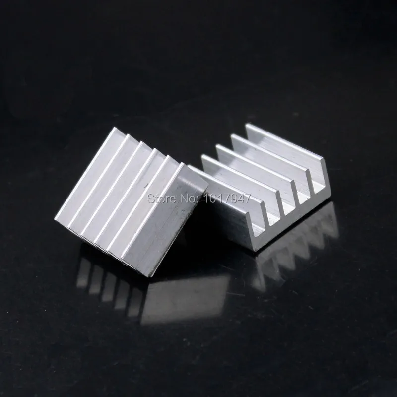 1000pcs lot Aluminum Adhesive Radiator Heatsink Cooling Kit For IC LED Power 15x15x6.5mm