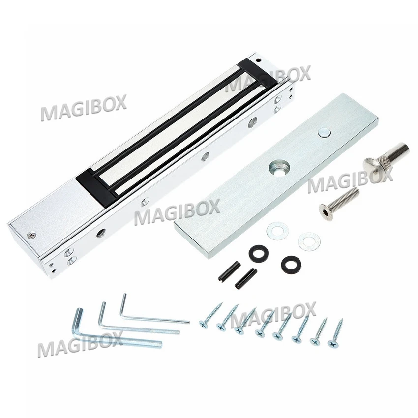 180KG (350LB) 12V/24v Single Door Electric Magnetic Electromagnetic Lock  for door  Access Control+ 2 remote switch