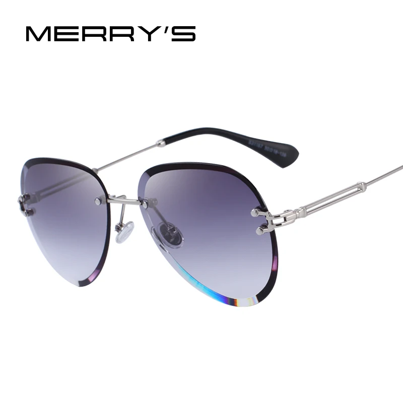 

MERRYS DESIGN Women Rimless Pilot Gradient Sunglasses UV400 Protection S6121