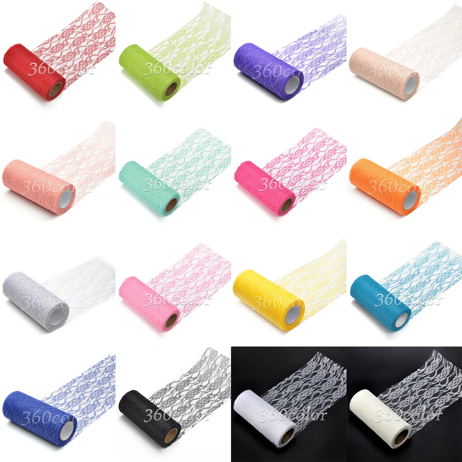 5 Rolls Tulle Roll Spool Lace 6\