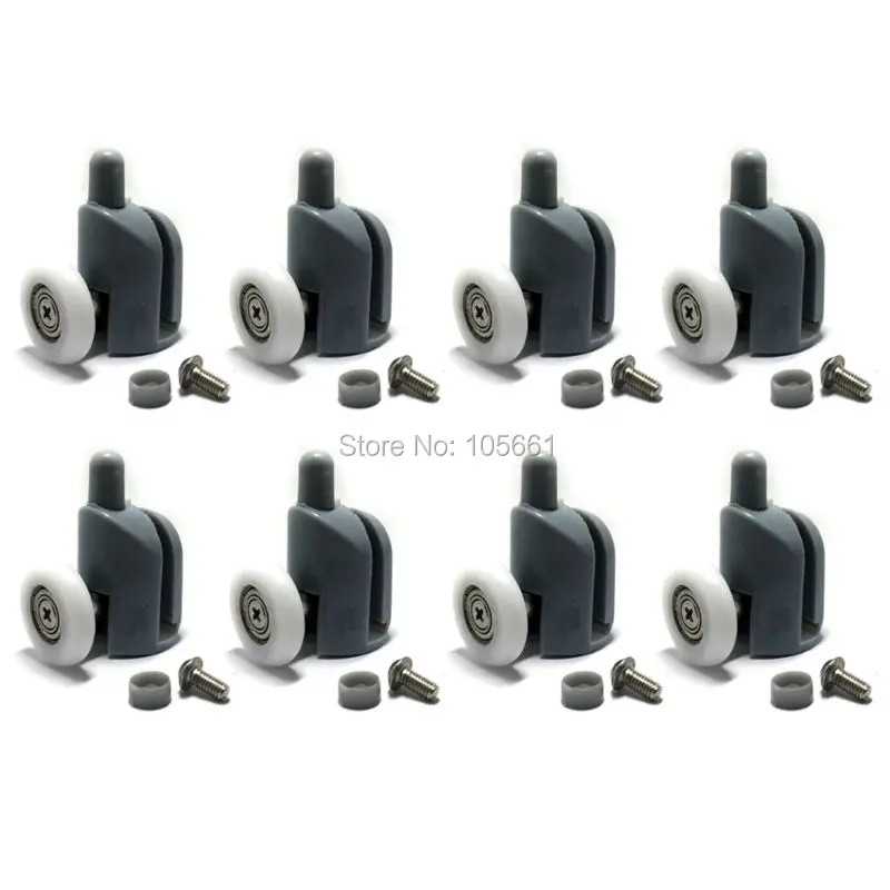 Set of 8 Pcs Bottom Shower Door ROLLERS /Runners/Wheels/Pulleys20/22/23/ 25mm Diameter bathroom Replacement Parts