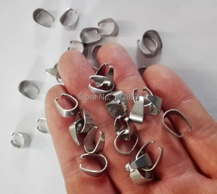 

1000pcs Lot Stainless Steel Pendant Hook Pinch Bail Clip Clasp Findings DIY