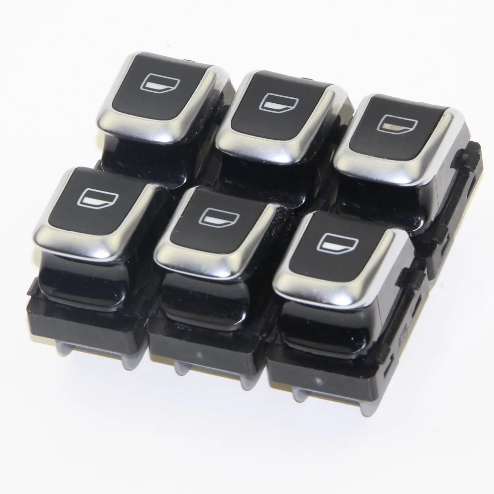 

6 шт. OEM хромированный переключатель регулятора окна пассажира 4GD959855 8KD959855 4GD 959 855 для A6 S6 C7 A7 A8 Q3