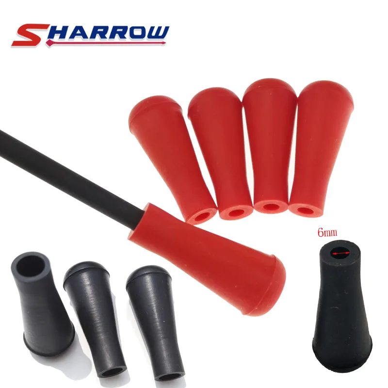 Sharrow 20 Pieces Children Rubber Arrowhead for 6mm Arrow Shaft Practice Shooting Arrow Tip Point