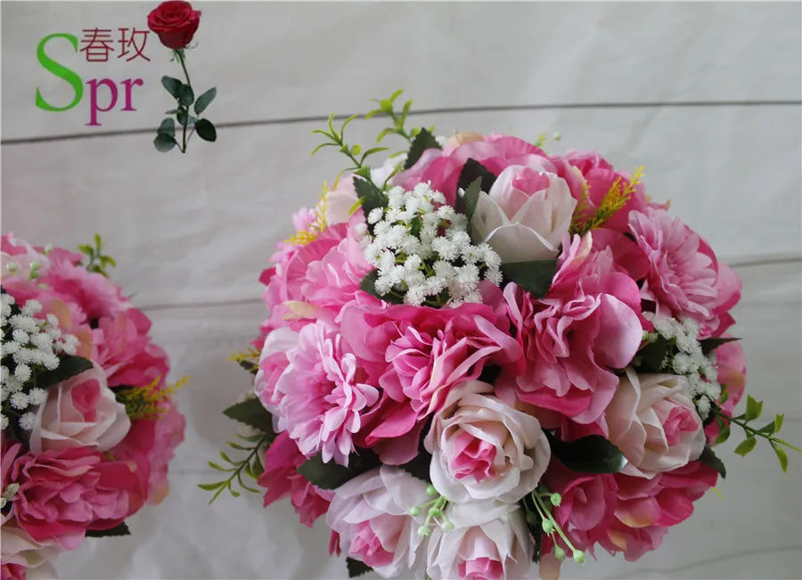 SPR NEW!! 10pcs/lot wedding road lead artificial flowers wedding table flowers,table centerpiece flower balls decoratio