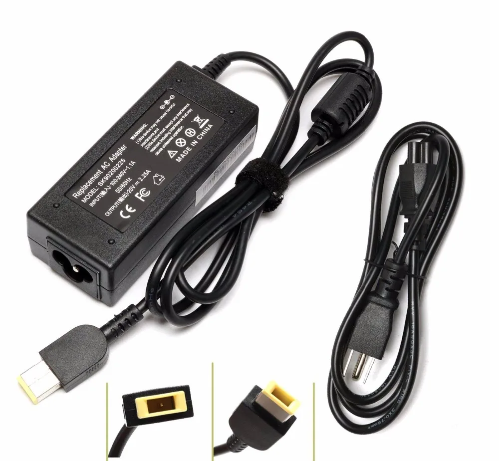 20V 2.25A 45W big sqare Adapter Laptop Charger for Lenovo ADLX45NLC3A  45NCC3A  45NDC3A 45NCC2A 45NLC2A 0B47030 0C19880