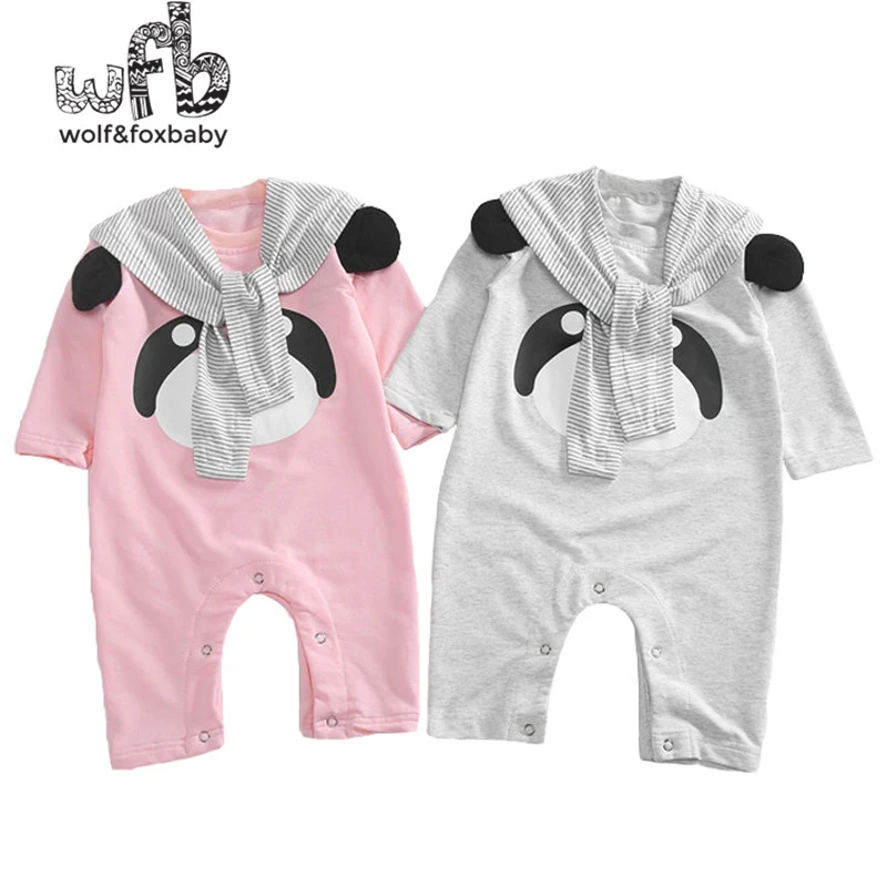 

Retail 0-1 years baby cotton uniforms newborn children climbing clothes baby clothing fashion spring fall autumn