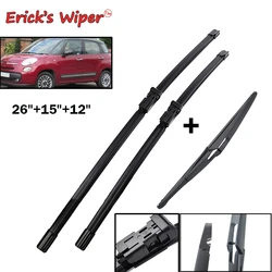 Erick's Wiper Front & Rear Wiper Blades Set For Fiat 500L 2012 - 2022 Windshield Windscreen Clean Window Rain Brush 26