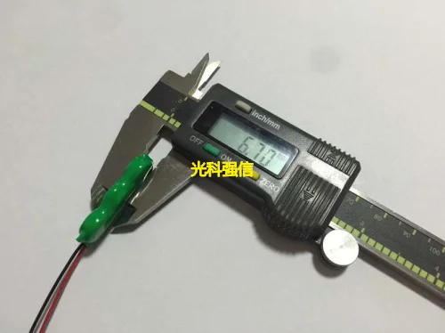 Batería recargable NI-MH con botón, Pila de níquel-hidrógeno, 40mAh, 3,6 V, con respaldo de plomo