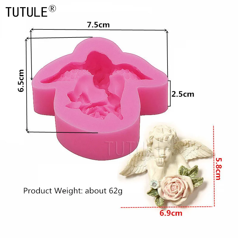 Gadgets - Angel Cupid Silicone Flexible Mould Crafts Jewelry Scrapbooking resin Polymer Clay Sugar Craft Food Safe BEST QUALITY