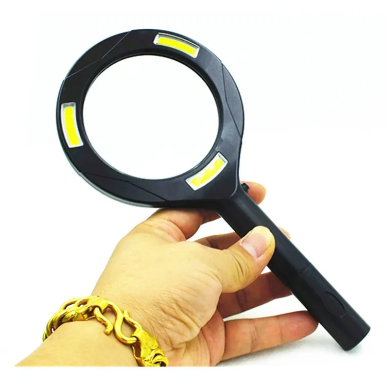 

3X LED Illuminated Educational Gift Toys Insects Viewer Reading Magnifier 3 Times Plastic Handle Magnifying Glass for Old Man