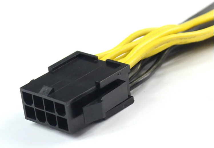 cpu or gpu 8Pin to 2*8pin(6+2) Graphic Card for miner Double PCI-E PCIe 8Pin Power Supply Splitter Cable Cord 21cm