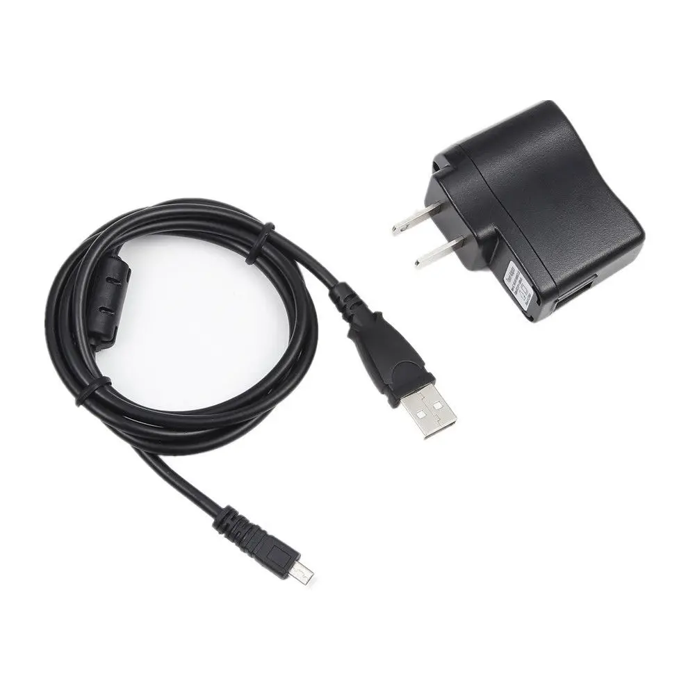 Nikon 8P USB AC/DC Adapter Ladegerät + PC Kabel Für Panasonic DMC-ZS50 DMC-TZ70 Kamera