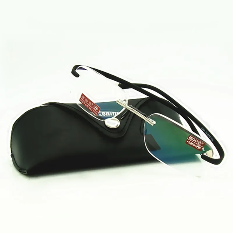 SUMONDY Upscale Extremely Flexible Temple Rimless Reading Glasses Men Women Spectacles Magnifying Vision Presbyopic Eyewear R104
