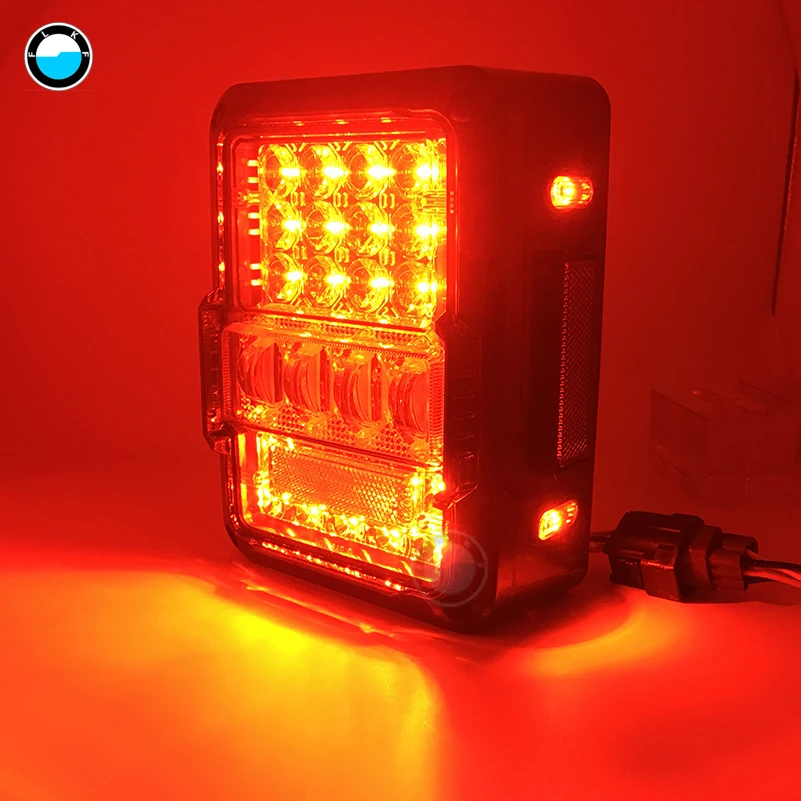 Pair US/EU LED Brake Tail Lights Rear Signal Reverse Lamps Turn Parking Signal Lamp Assembly for Jeep Wrangler.