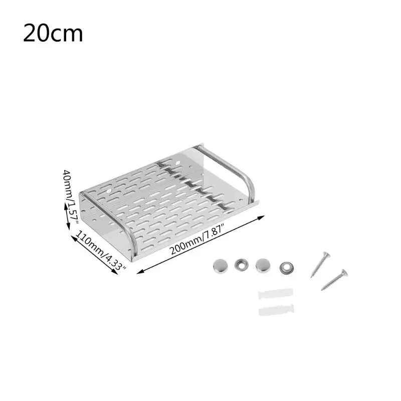 Stainless Steel Kitchen Bathroom Shelf Wall-mounted Storage Rack Single Layer