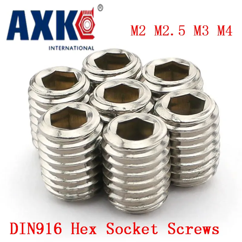 2023 Drywall Screws For Laptops Parafuso 50pcs/lot Din916 M2 M2.5 M3 M4 Stainless Steel Cup Point Grub Hex Socket Set Screws