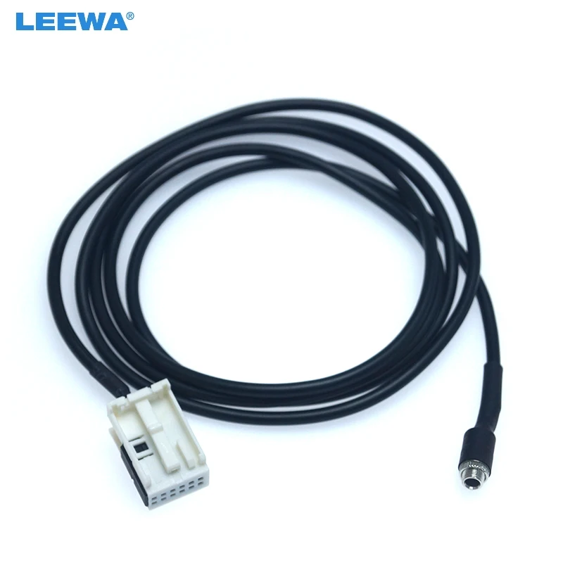 

LEEWA 10pcs Car 3.5mm Female To AUX-IN Audio Wire Cable Adapter for Audi A4 A3 A6 TT A8 S4 Extension Plug Wiring #CA5802