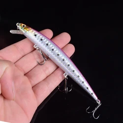 1pcs 12.5cm 12.5g Minnow Fishing Lure Wobbler with 6# Three Hooks Floating Hard Bait Fishing Tackle Pesca Carp Crankbait 3D Eye