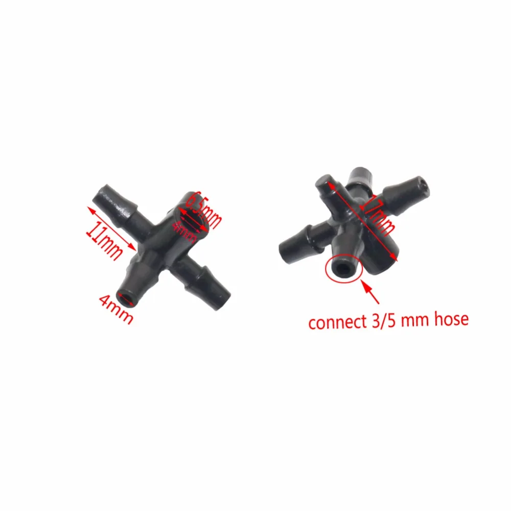 50 pcs Five-way hose Splitters Interfaces With Multiple Joint Cross-connector Garden Hose Nozzle Connection Garden Hose Fittings