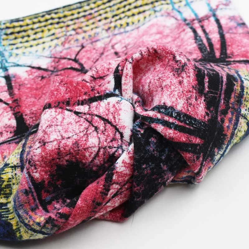 New Fashion Autumn Women Floral Adult Warm Hat Scarf Two Used Polyester Hip Hop Caps Beanies Skullies For Girl Bonnet mx-305
