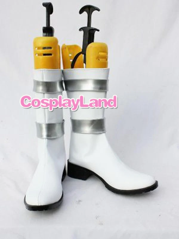 Gundam Seed White and Silver Cosplay Boots Shoes Anime Party Cosplay Boots Custom Made for Adult Women Shoes