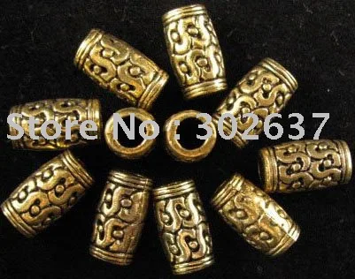 

FREE SHIPPING 150Pcs Antiqued gold crafted barrel spacer beads A984G