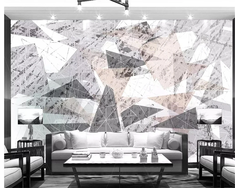 

Decorative wallpaper Geometric figure background wall painting