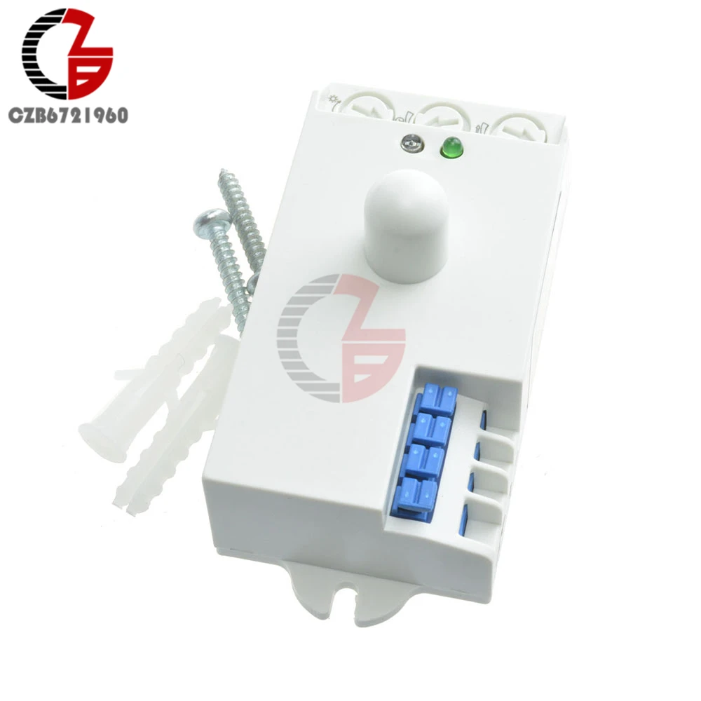 DC 12V 24V 5.8GHz Microwave Radar Sensor Light Switch Human Body Motion Induction Sensor Controller Switch Detector for LED Lamp