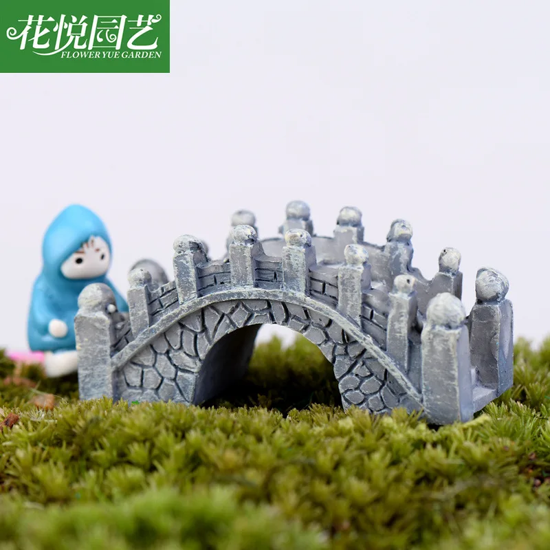 Micro landscape resin Bridge Decoration Court retro style Jiangnan small bridge creative craft decoration material