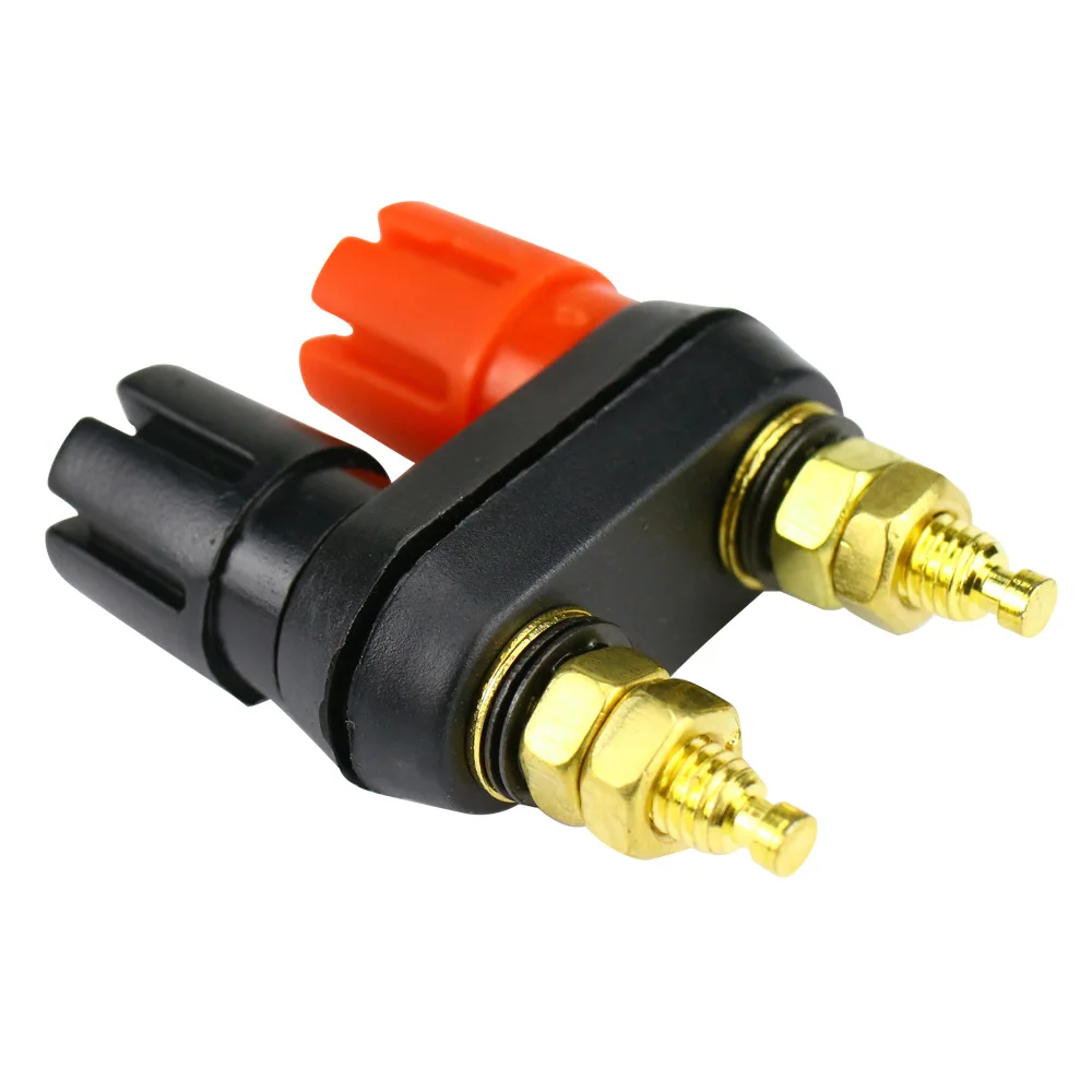 GHXAMP Amplifier Speaker Terminal Binding Post Plum Terminal Block Red Black Connector Banana Speaker Plug Jack Pure Copper 2pcs