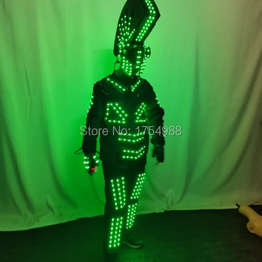 LED Dancer Costume LED Robot Suit lumious Costumes Bar Nightclub Stage Dance Performance Show costume color change party wear