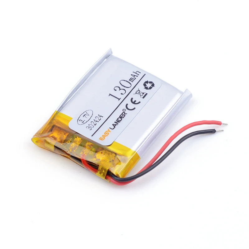 3.7V 130mAh 302424 302525 Rechargeable Lithium Li-ion Polymer Battery for Bluetooth MP3 mp3 video pen camera DVR GPS 302323