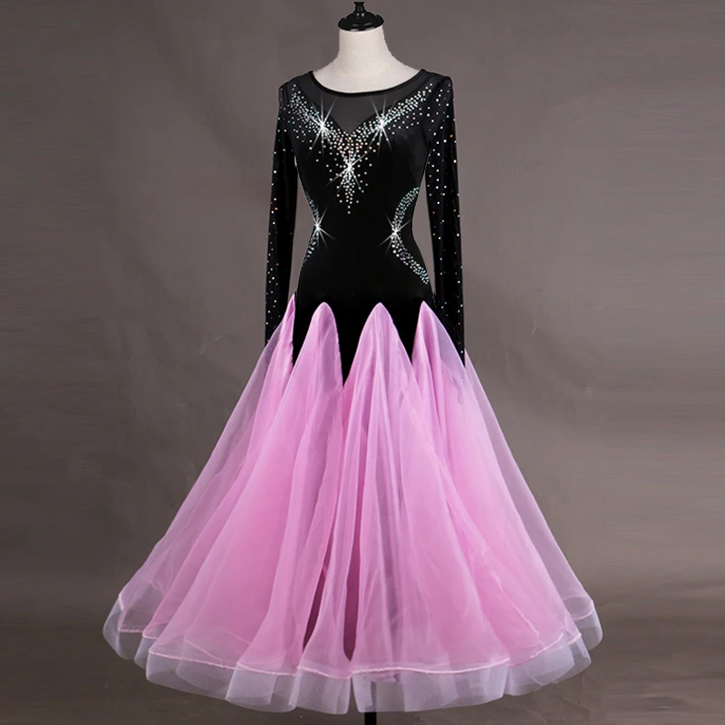 Ropa de baile de salón, vestidos de Baile Estándar, vestido de competición moderno, traje de escenario, ropa de Vals, flamenco, D0332