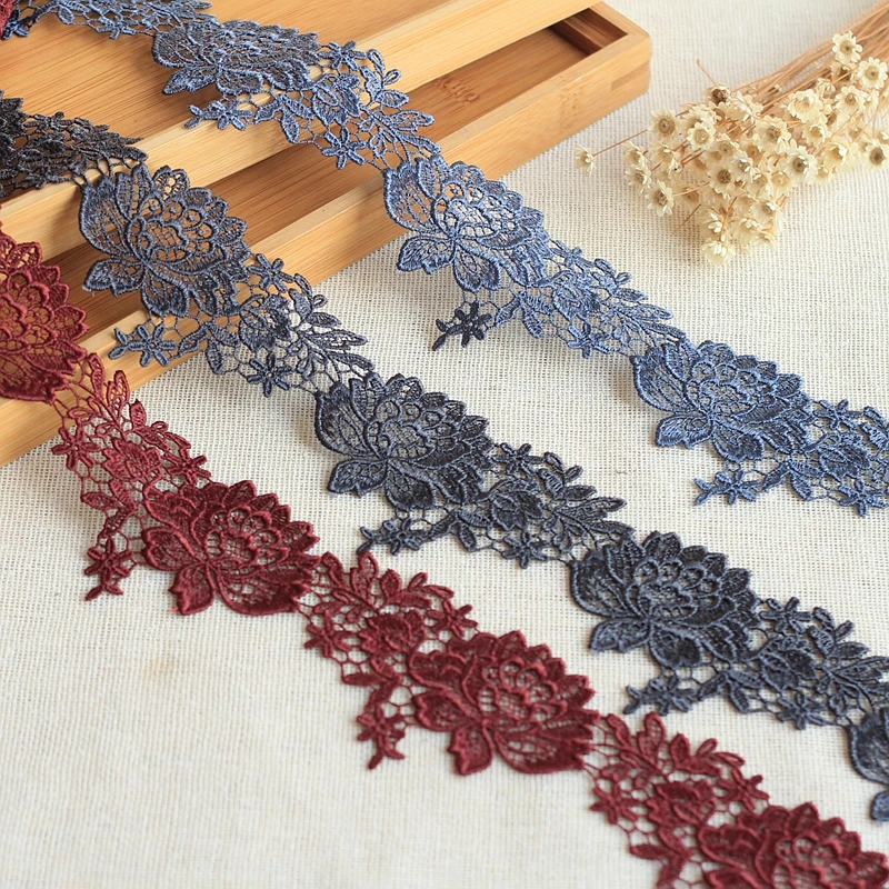MLAEY High quality Lace Trim, Delicate Floral Lace ribbon , Venise Lace Fabric for Costumes