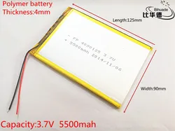 lithium polymer battery 3.7V 4090125 tablet battery 5500 mah each universal rechargeable for tablet pc 8 inch 9 inch 10inch